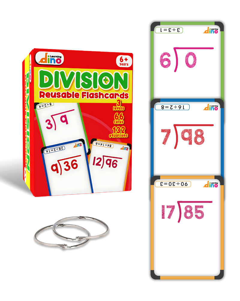 Division Flashcards - 1st Grade, 2nd Grade, 3rd Grade