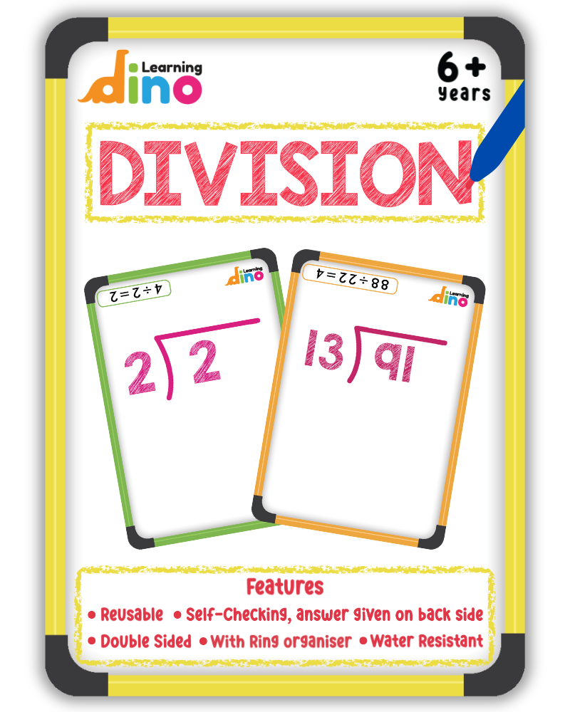 Division Flashcards - 1st Grade, 2nd Grade, 3rd Grade
