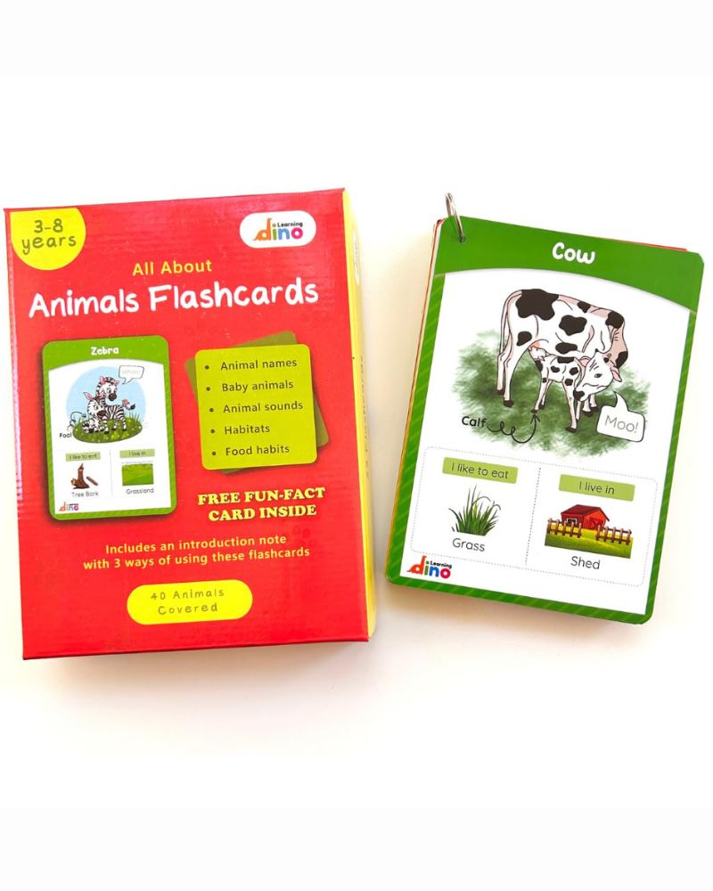 All About Animal Flashcards - Animal Flashcards For Kids (Ages 3-8 years)