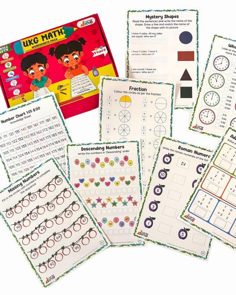 Maths Worksheets for UKG Kids (5 to 7 years)