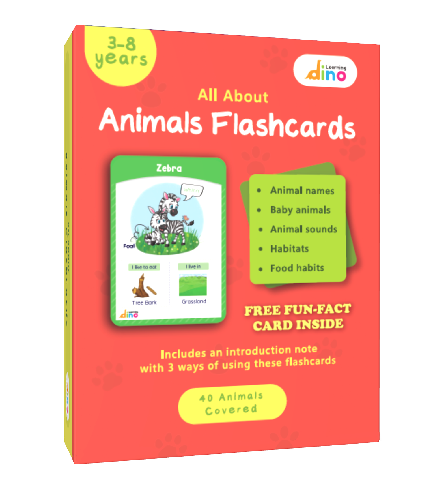 All About Animal Flashcards - Animal Flashcards For Kids  (Ages 3-8 years)