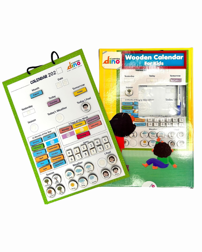 Wooden Calendar For Kids (Green) | (Ages 3 year plus)