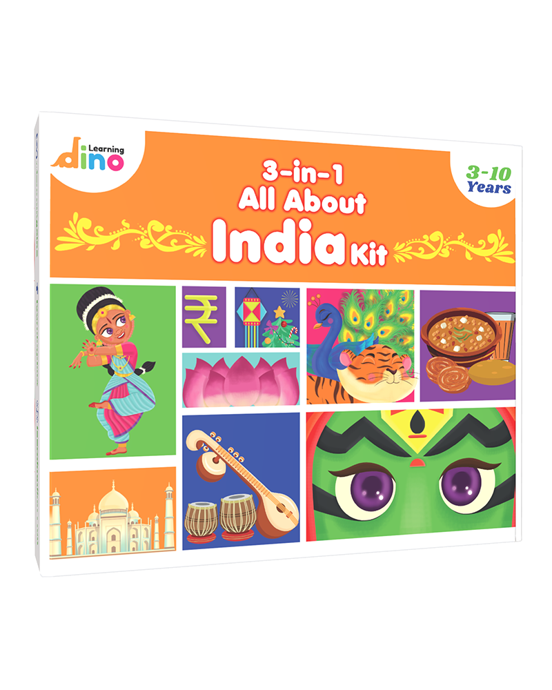 3 in 1 All About India Kit | General Knowledge (GK) Kit For Kids (Ages 3-10 years)