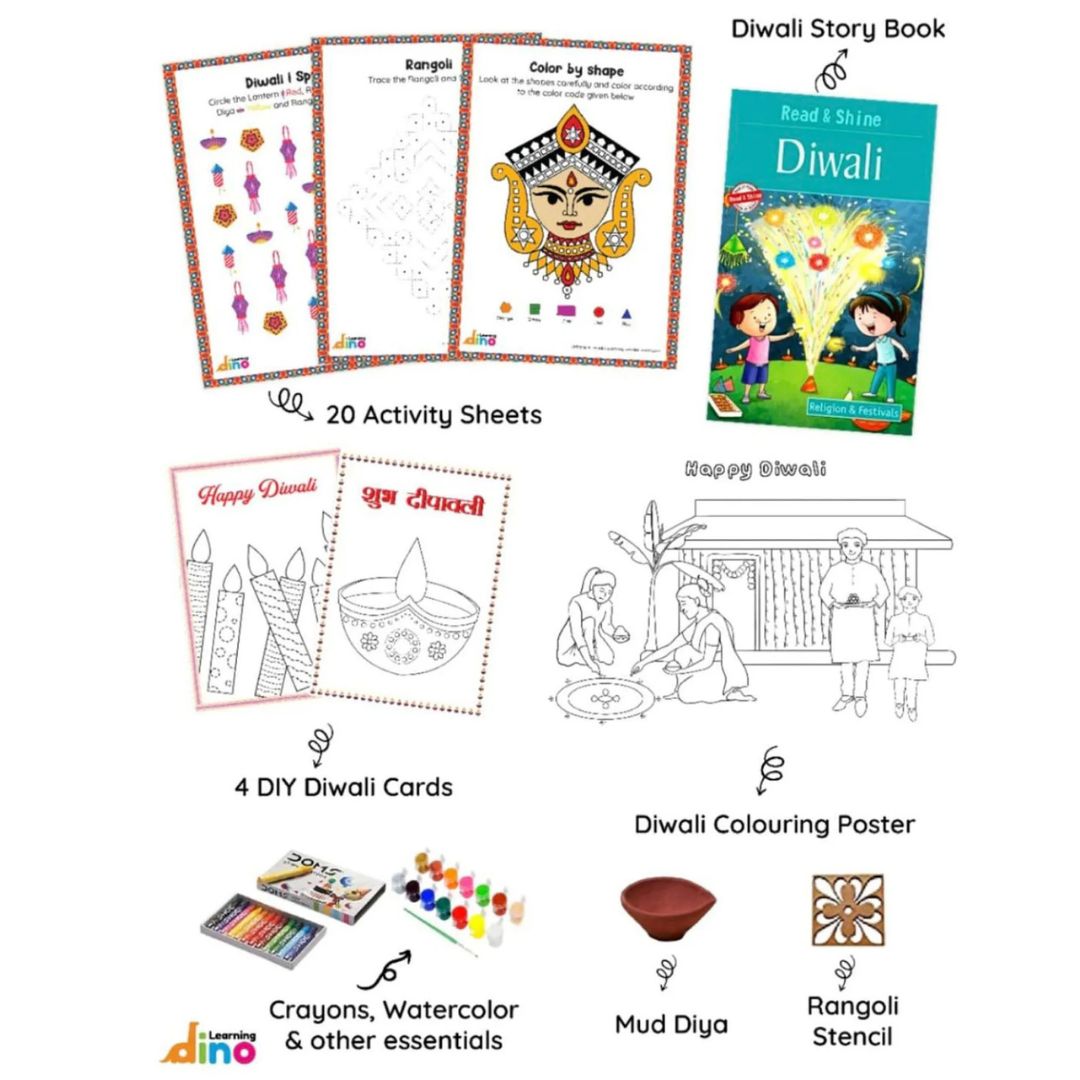 Diwali Art & Craft Kit | Diwali Gift For Kids (Ages 3-6 years)